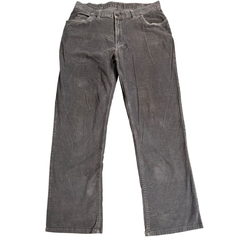 Bills Khakis Mens 36x32 Gray‎ Corduroy Pants Standard Issue Straight Leg 36x30.5